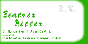 beatrix mitter business card